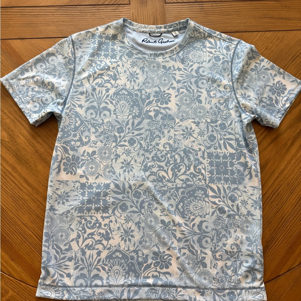 ROBERT GRAHAM ‘DILLONS’ GRAPHIC T-SHIRT BLUE M